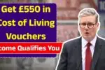 Get £550 in Cost of Living Vouchers